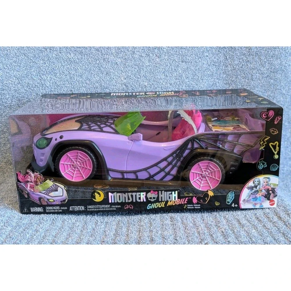 Monster High Ghoul Mobile Purple Convertible Doll Car Toy Pet & Accessories
